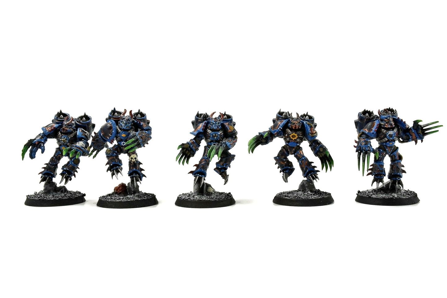 CHAOS SPACE MARINES 5 Raptors #1 WELL PAINTED 40K magnetized