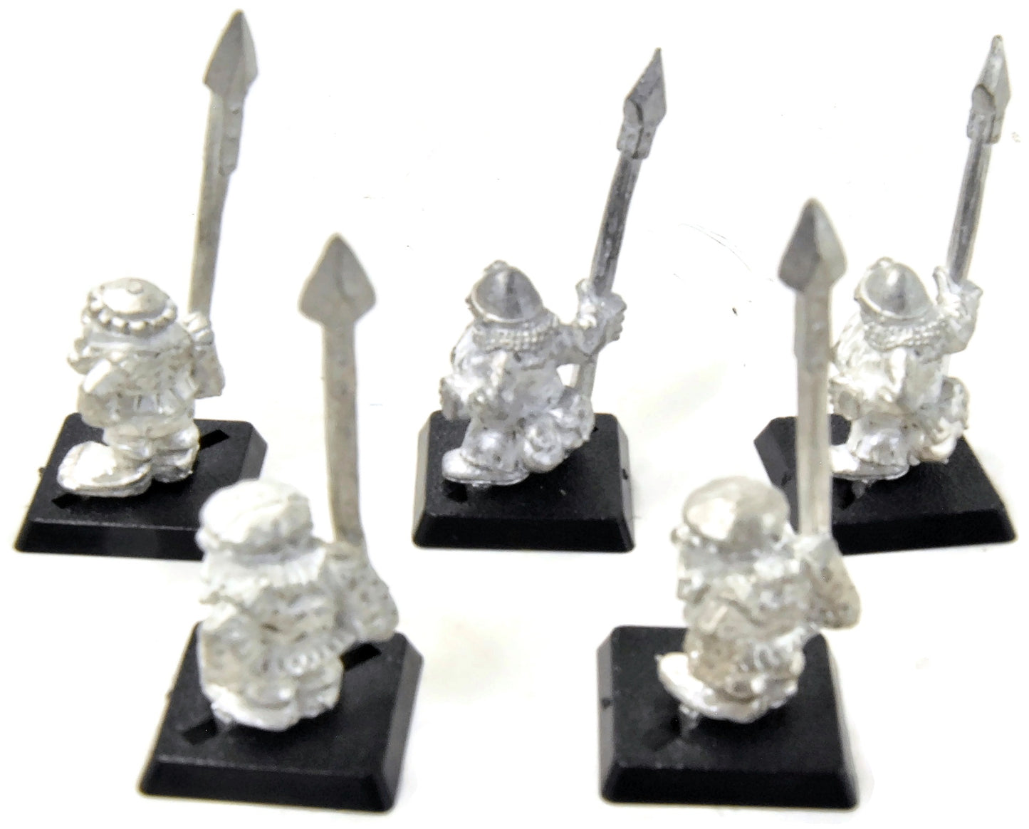 DWARFS 5 Classic Clansmen With Spear #1 METAL Warhammer Fantasy