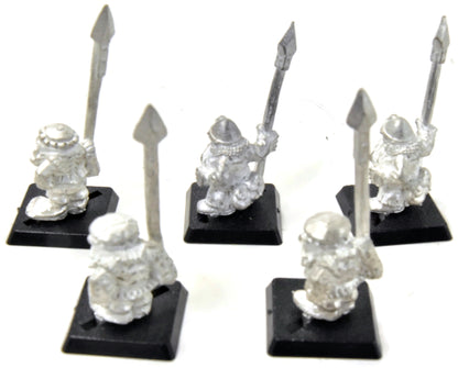 DWARFS 5 Classic Clansmen With Spear #1 METAL Warhammer Fantasy