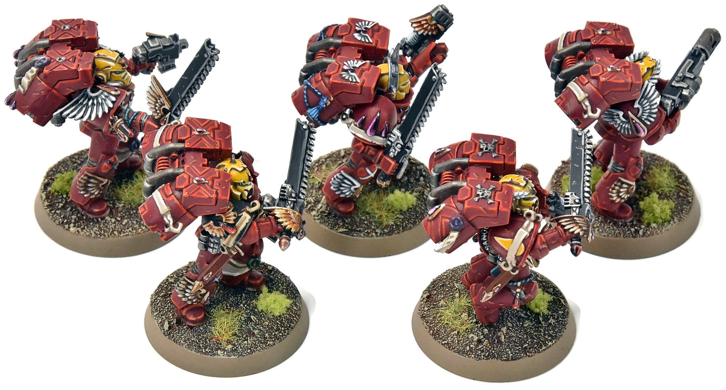 BLOOD ANGELS 5 Vanguard Veteran Squad #14 PRO PAINTED Warhammer 40K