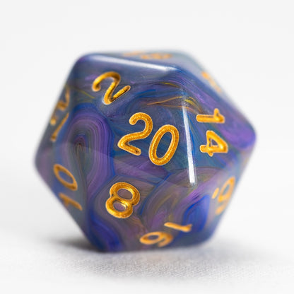 Sirius Dice Polyhedral Purple Unicorn 7-die Set