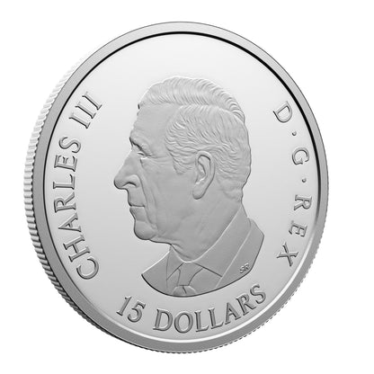 Grands Voiliers : Goélette à trois mâts – Pièce de 15 $ en argent fin (250549)
