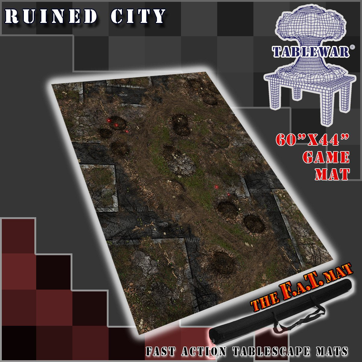 F.A.T. MATS - Ruined City 60 Inches x 44 Inches