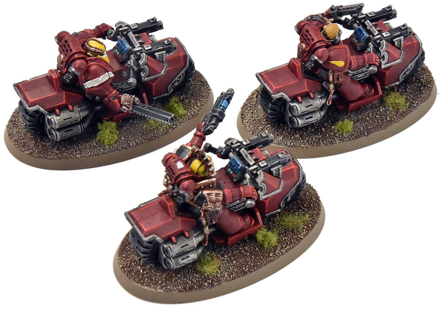 BLOOD ANGELS 3 Scout Bike #1 WELL PAINTED Warhammer 40K Bikes