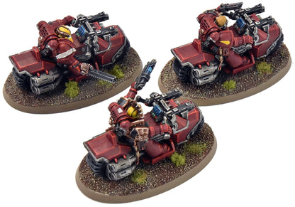 BLOOD ANGELS 3 Scout Bike #1 WELL PAINTED Warhammer 40K Bikes