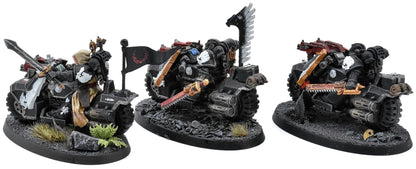 DARK ANGELS 3 Ravenwing Bike Squadron #1 WELL PAINTED Warhammer 40K