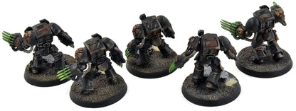SPACE MARINES 5 Terminators with Lightning Claws #1 WELL PAINTED 40K