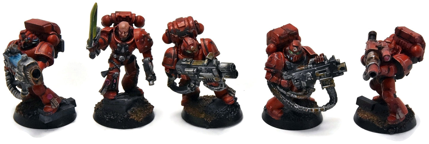 BLOOD ANGELS 5 Devastator Squad #11 Some Parts METAL PRO PAINTED Warhammer 40K