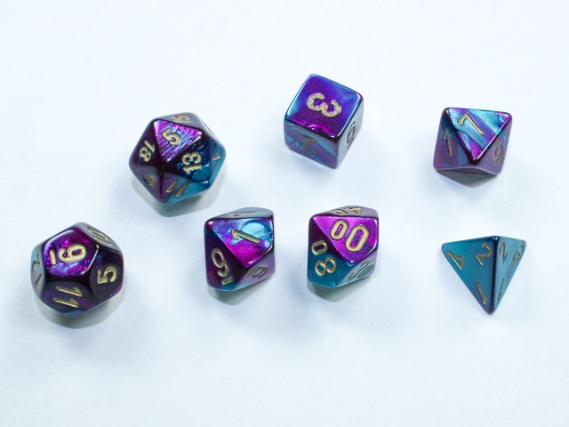 Mini Gemini 7-Die Set Purple-Teal/Gold (CHX20649)
