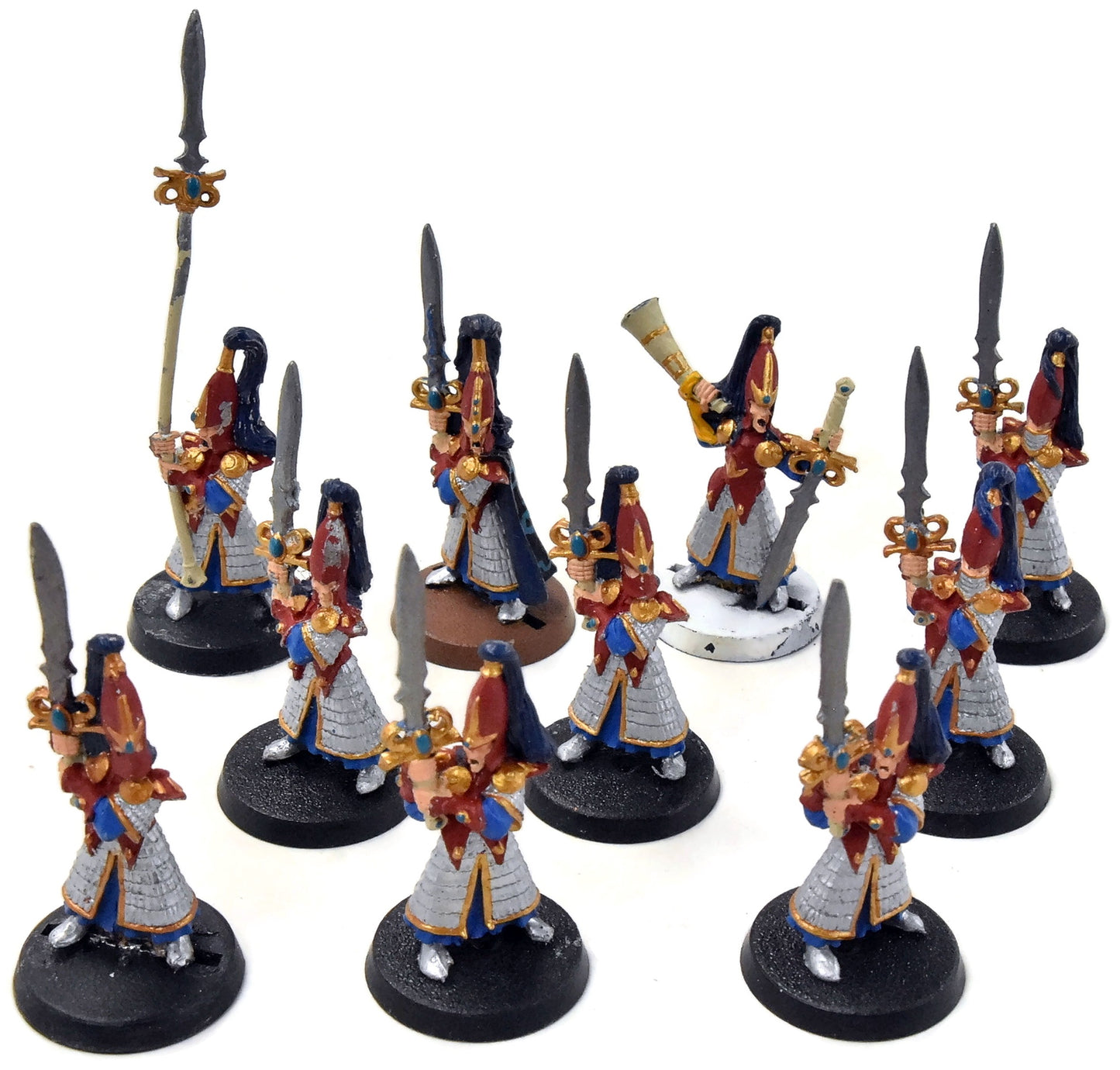 HIGH ELVES 10 Sword Masters #4 METAL Warhammer Fantasy