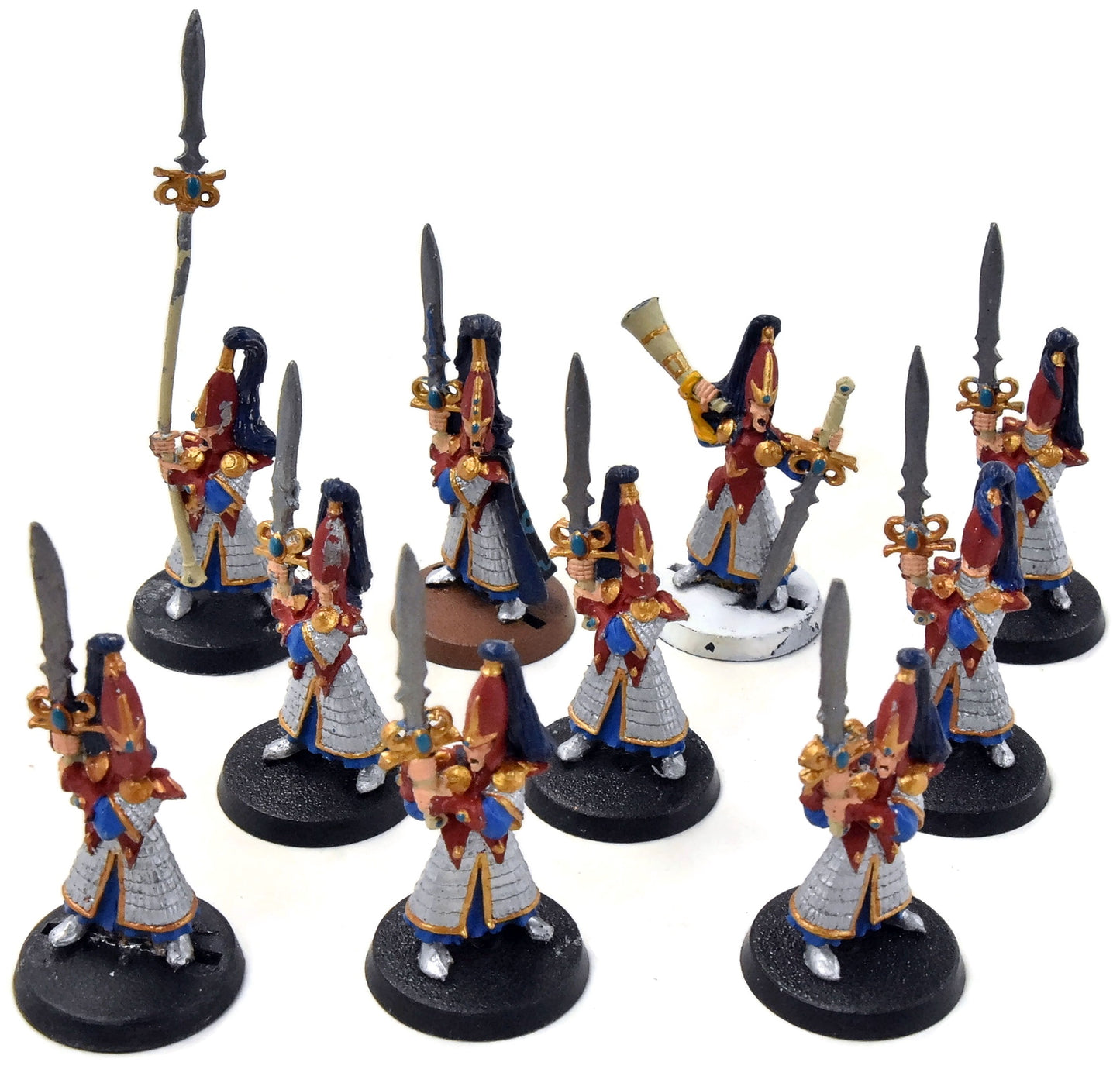HIGH ELVES 10 Sword Masters #4 METAL Warhammer Fantasy