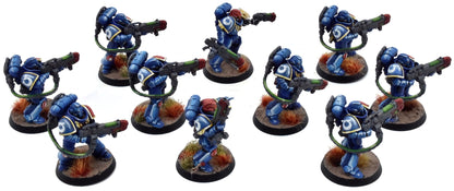 SPACE MARINES 10 Primaris Hellblasters #1 WELL PAINTED 40K Ultramarines
