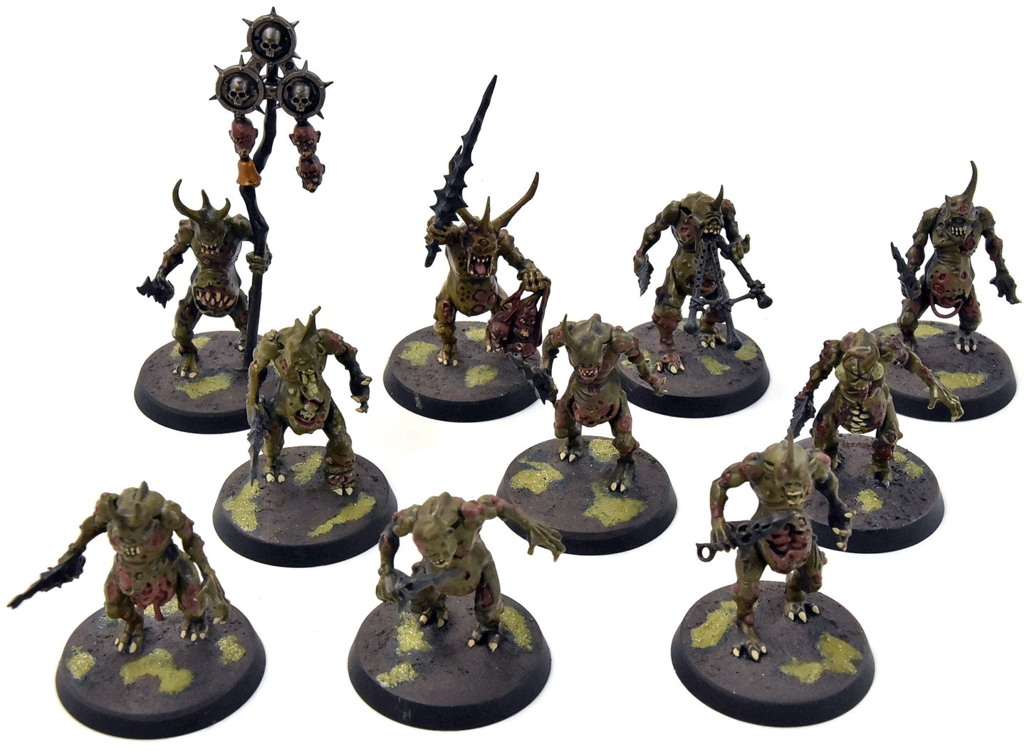 MAGGOTKIN OF NURGLE 10 Plaguebearers #1 WELL PAINTED Sigmar
