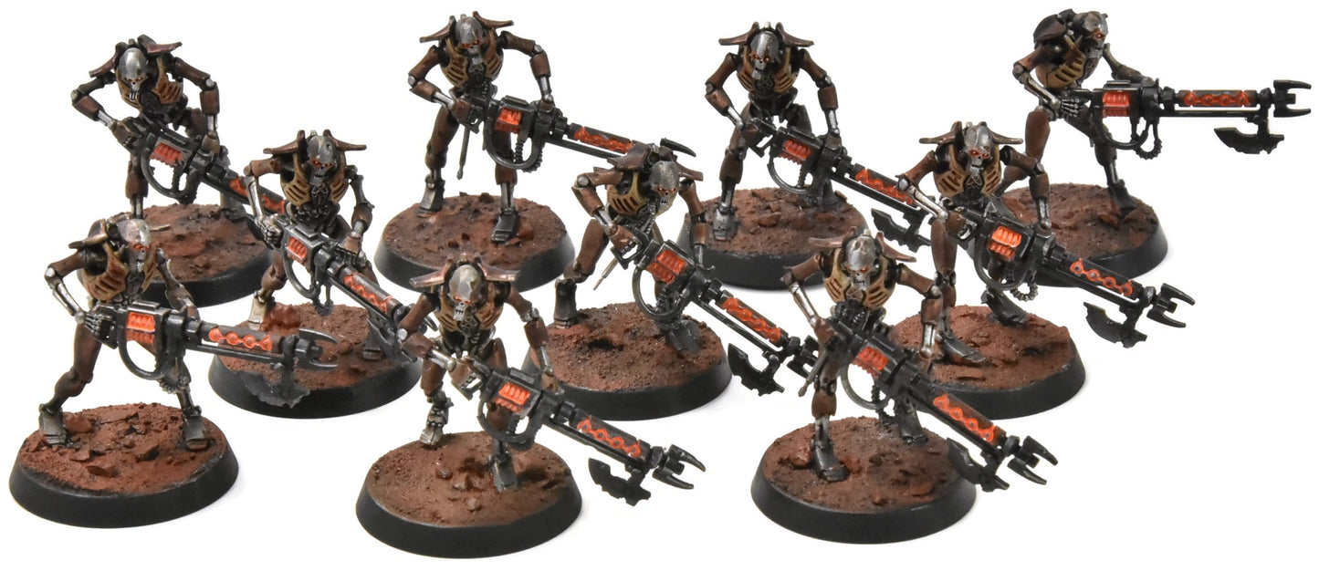 NECRONS 10 Warriors #4 WELL PAINTED Warhammer 40K 6761