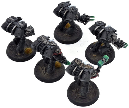 SPACE MARINES 5 Vanguard Veteran Squad #1 WELL PAINTED 40K Raven Guard