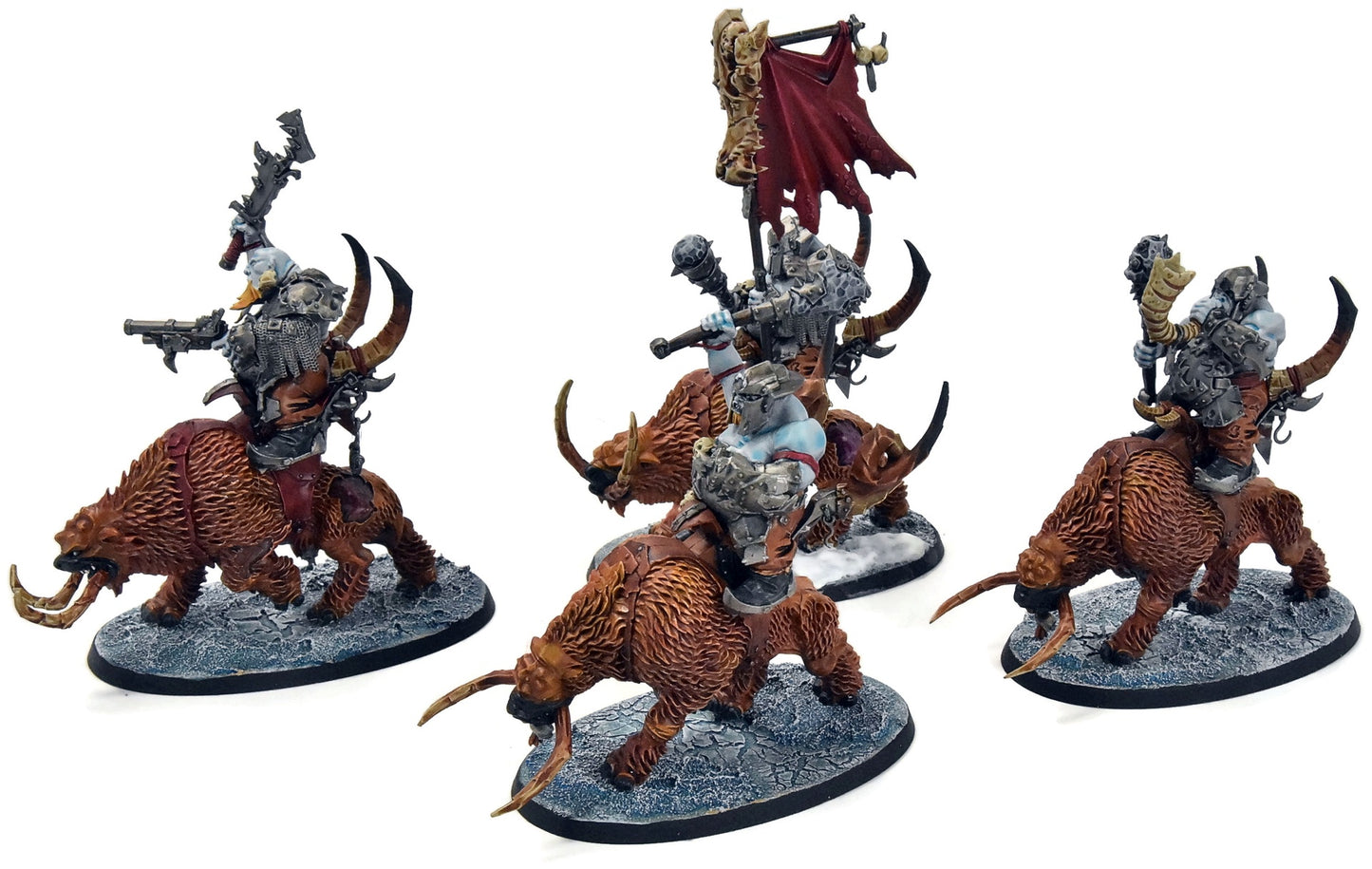 OGOR MAWTRIBES 4 Mournfang Pack #1 WELL PAINTED SIGMAR