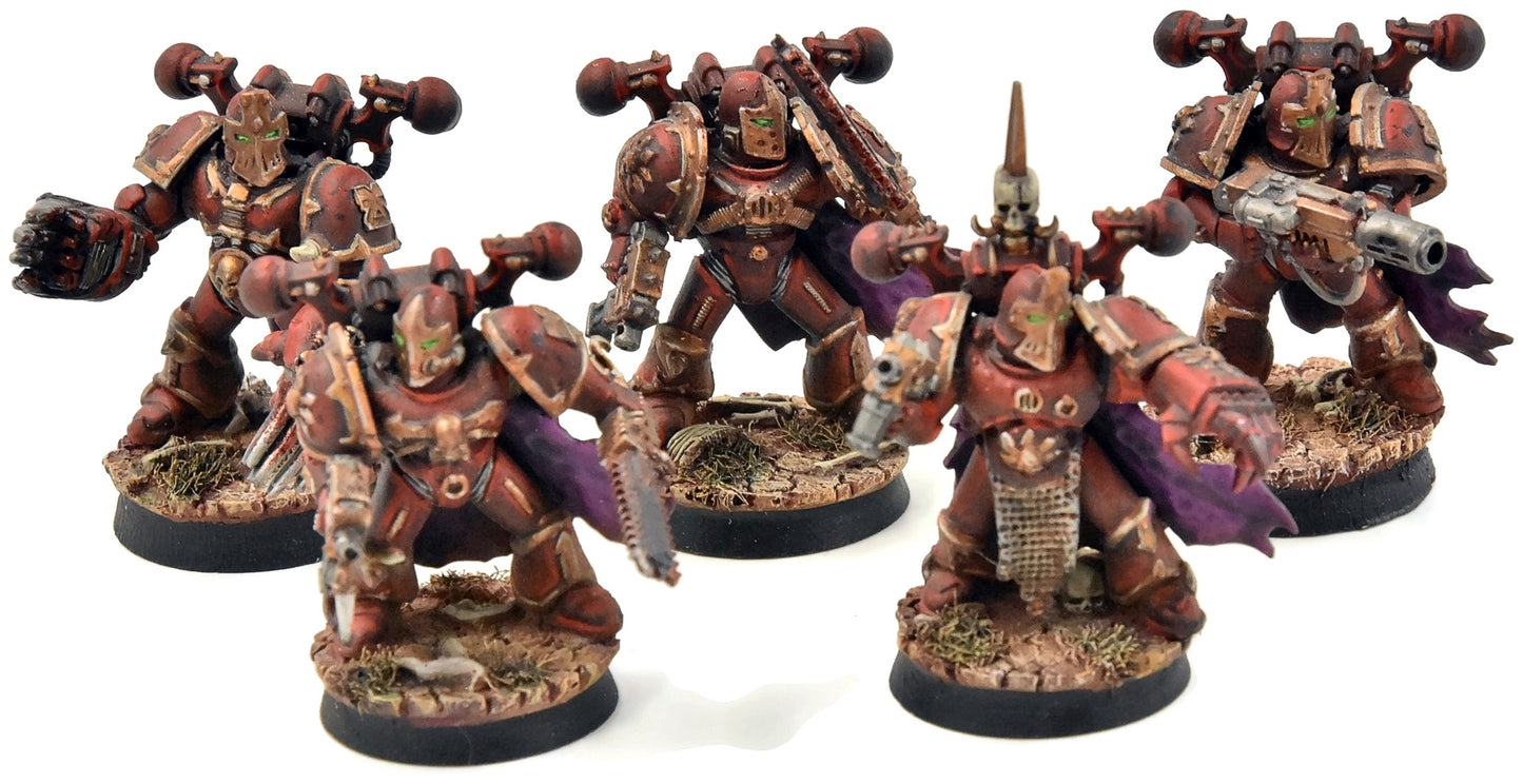 CHAOS SPACE MARINES 5 Fallen #1 PRO PAINTED  Warhammer 40K