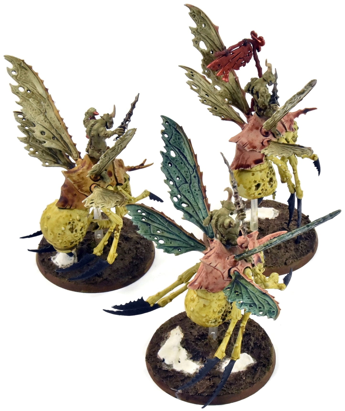 MAGGOTKIN OF NURGLE 3 Plague Drones Of Nurgle #1 WELL PAINTED Sigmar