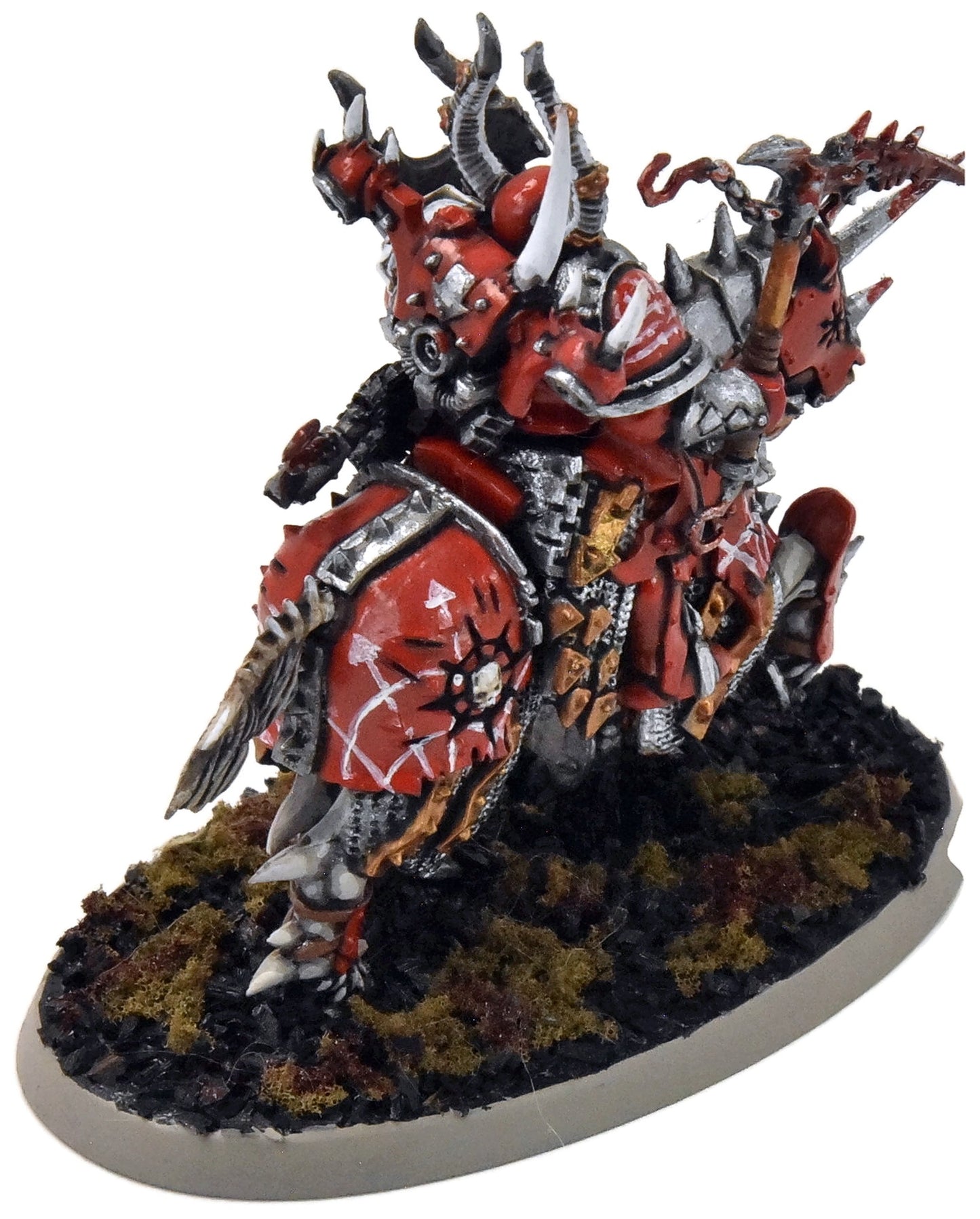 CHAOS SPACE MARINES Chaos Lord on bike converted #1 WELL PAINTED Warhammer 40K