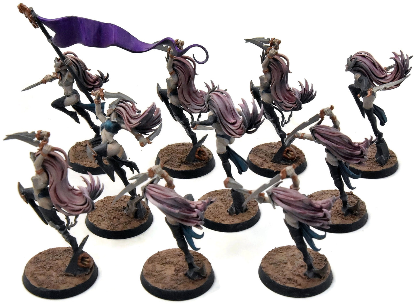 DAUGHTERS OF KHAINE 10 Witch Elves #1 WELL PAINTED Sigmar