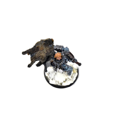 SPACE WOLVES Grey Hunter with Wolf Standard #1 40k