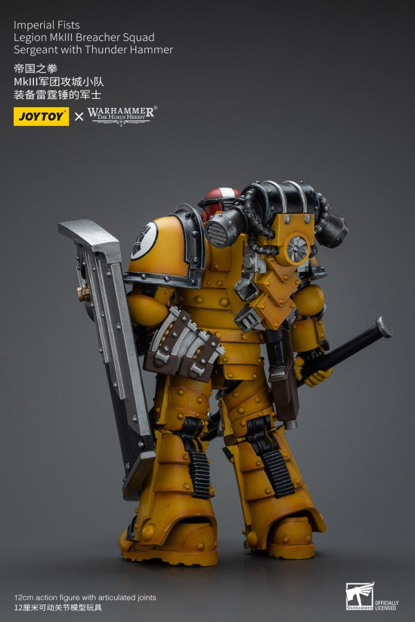Legion MkIII Breacher Squad Sergeant with Thunder Hammer Imperial Fists Joy Toy