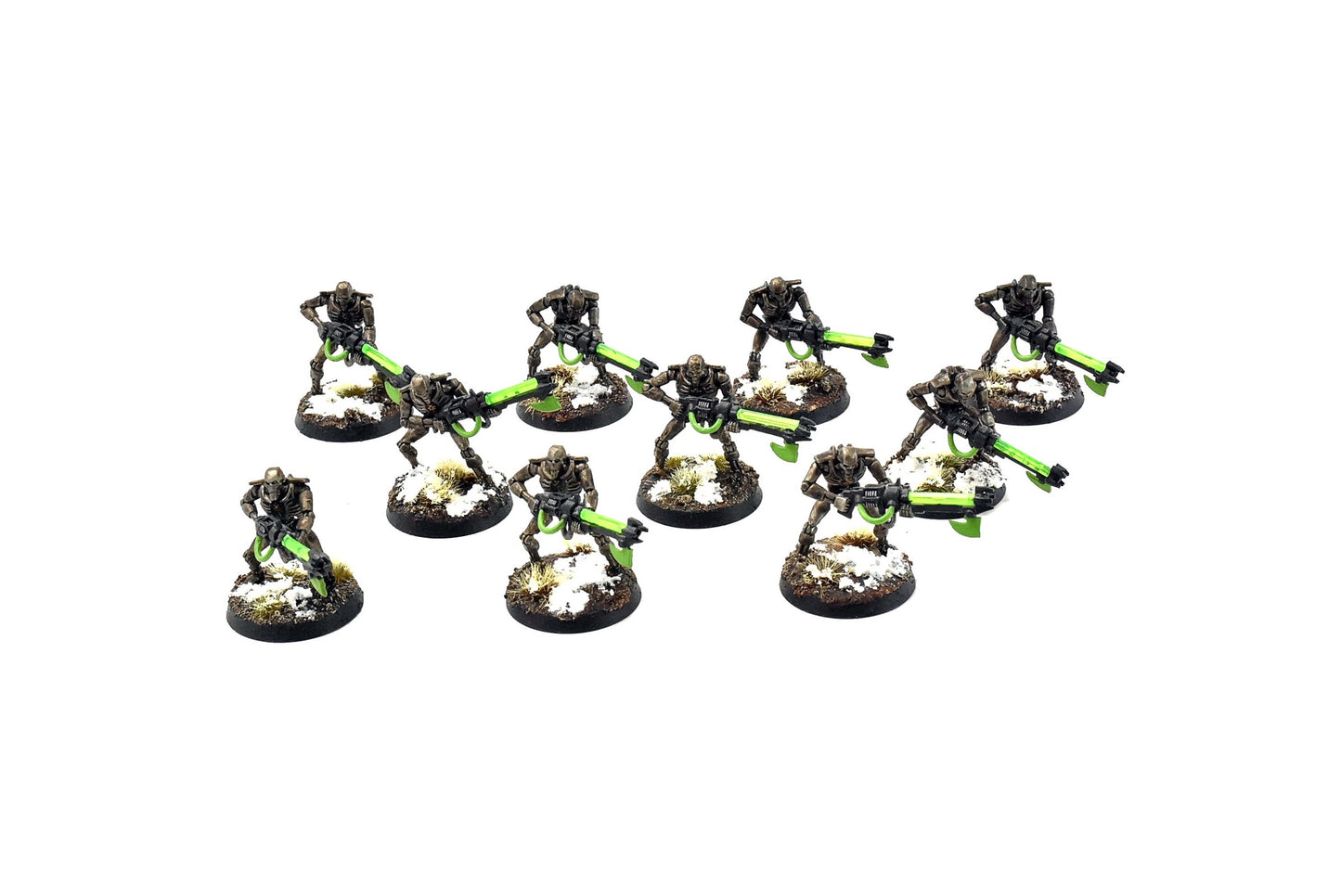 NECRONS 10 NECRON Warriors #5 WELL PAINTED Warhammer 40k