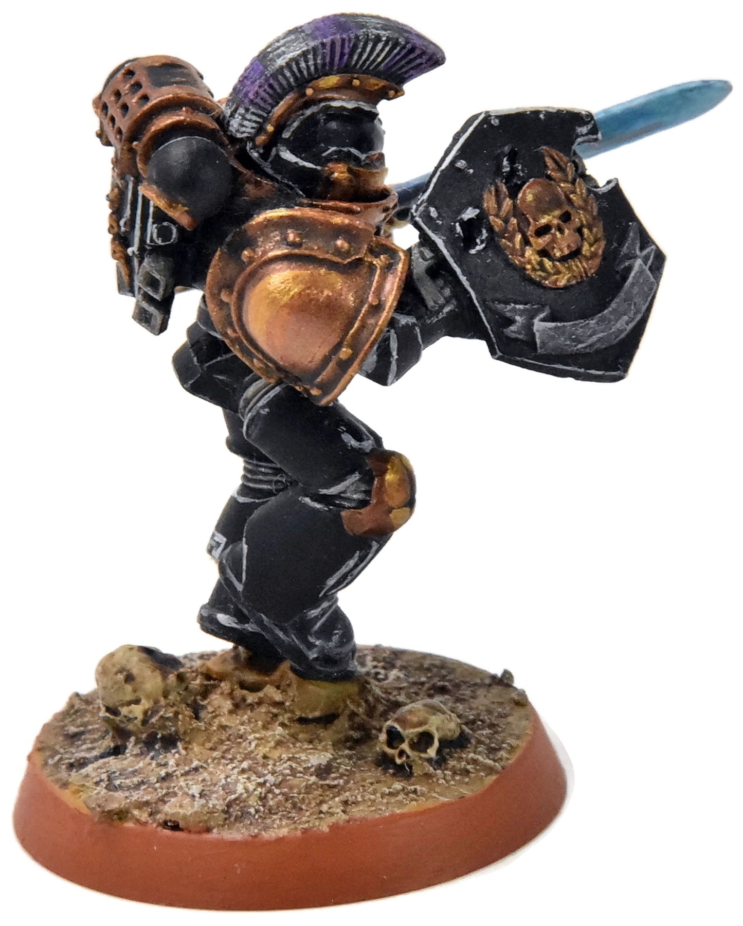 SPACE MARINES Captain #1 WELL PAINTED Iron Hands Warhammer 40K