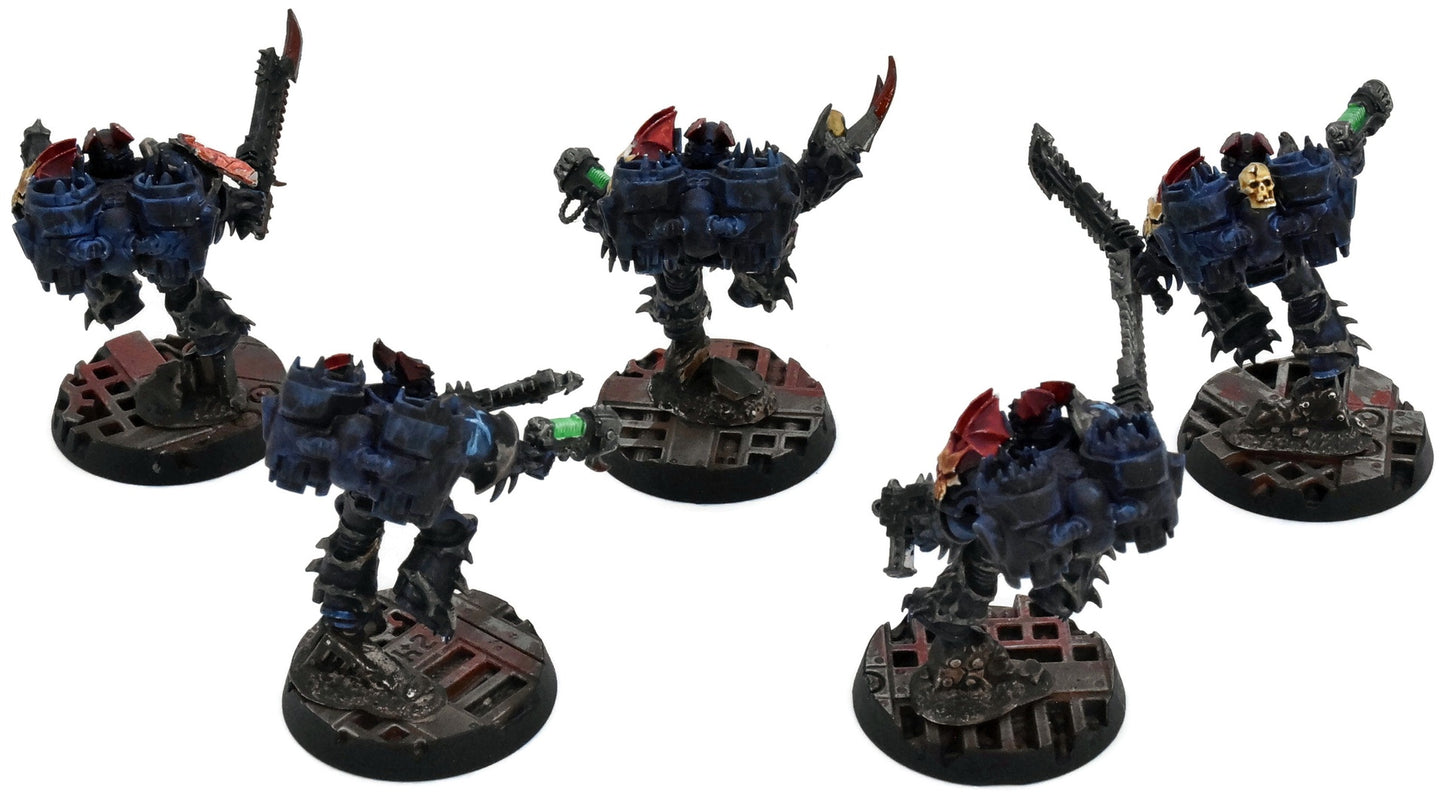 CHAOS SPACE MARINES 5 Raptors #1 WELL PAINTED Warhammer 40K Night Lords