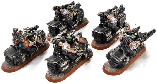 SPACE MARINES 5 Bikers #1 PRO PAINTED Warhammer 40K