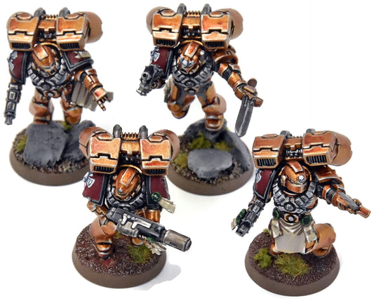 BLOOD ANGELS 4 Vanguard Veterans #44 Sanguinary WELL PAINTED Warhammer 40K