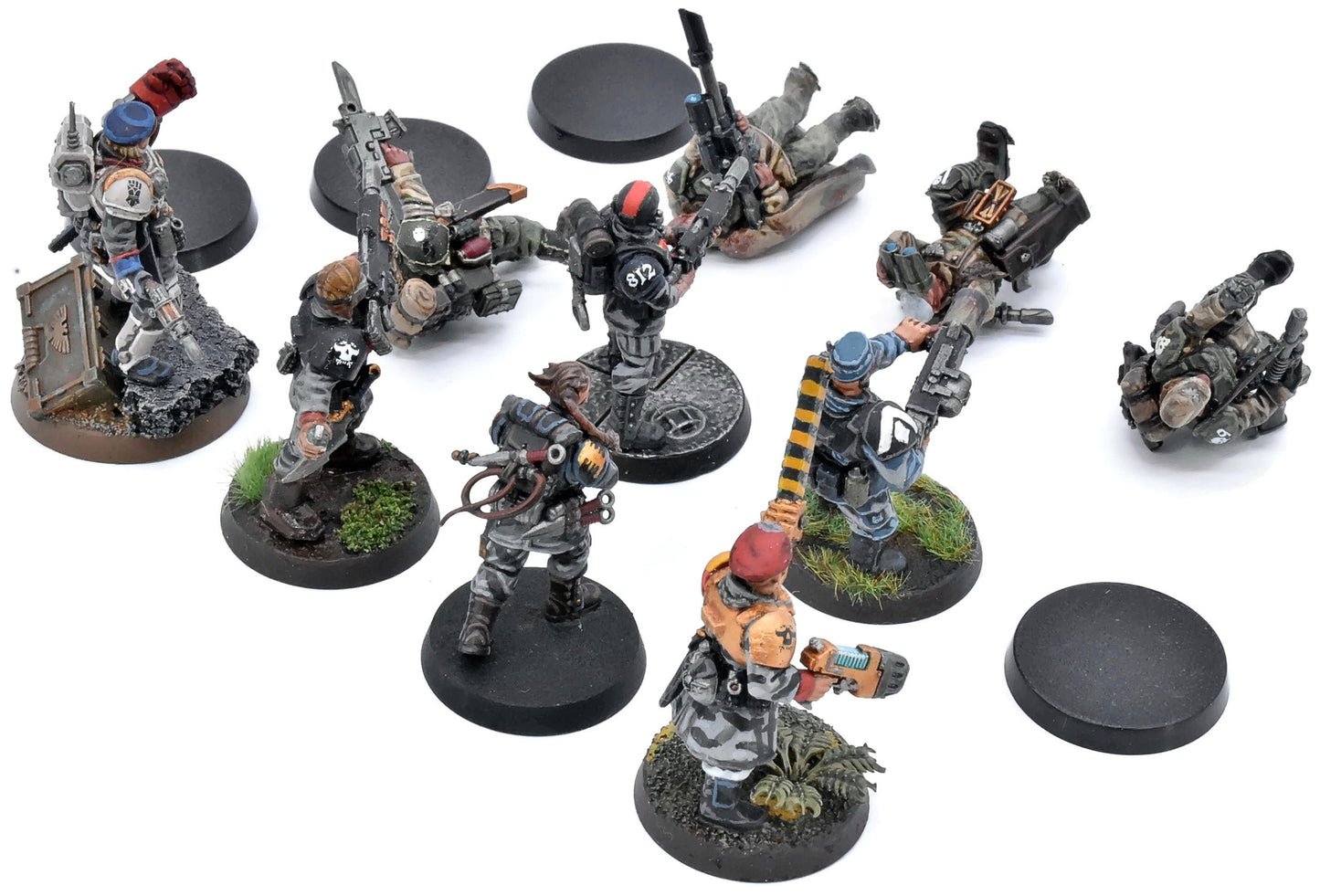 ASTRA MILITARUM 10 Cadian Shock Troops #1 WELL PAINTED Warhammer 40K 5634