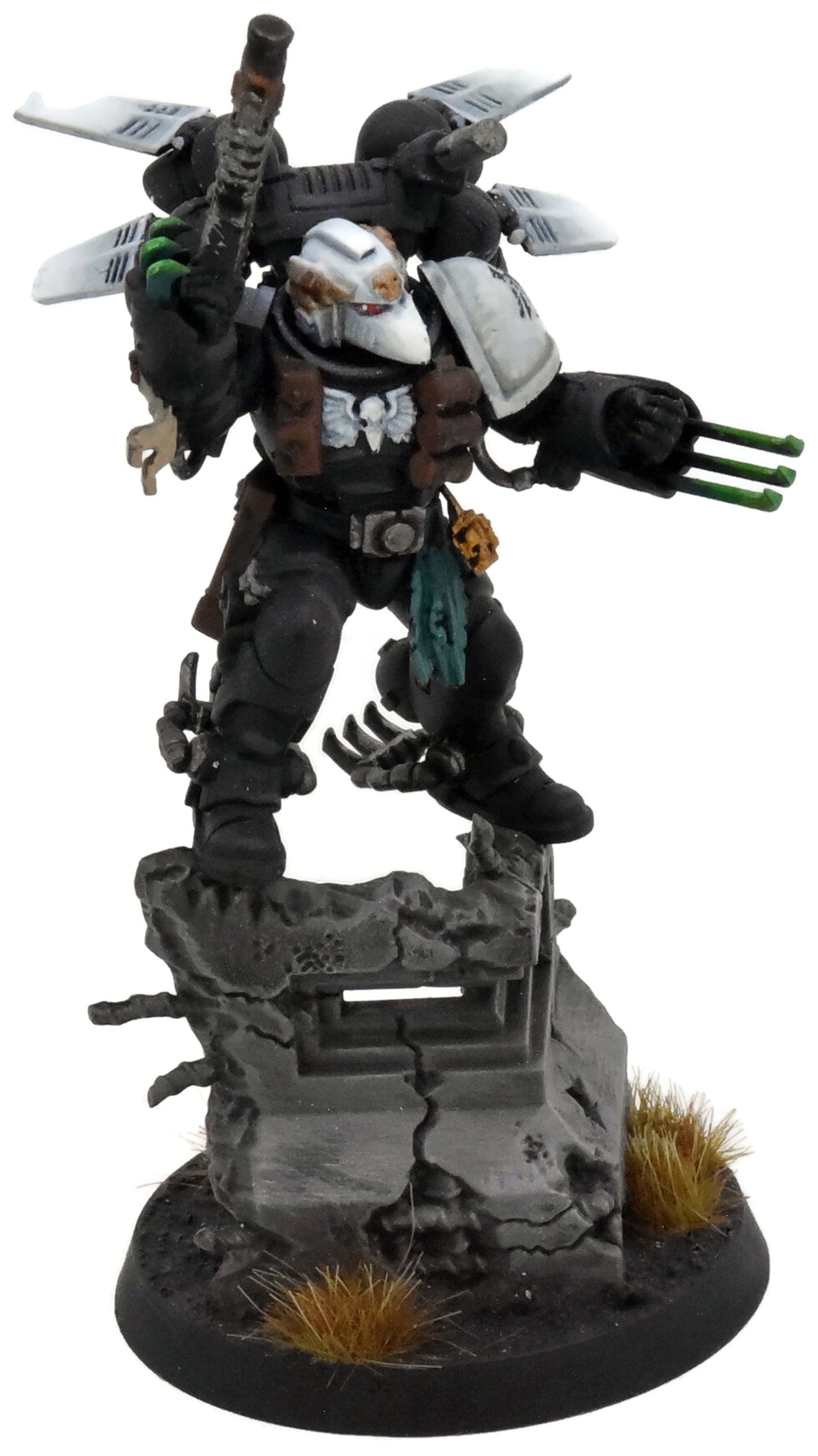 SPACE MARINES Raven Guard Kayvaan Shrike #1 WELL PAINTED Warhammer 40K