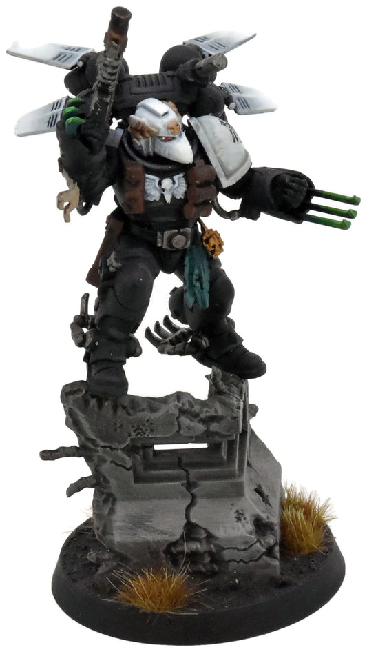 SPACE MARINES Raven Guard Kayvaan Shrike #1 WELL PAINTED Warhammer 40K