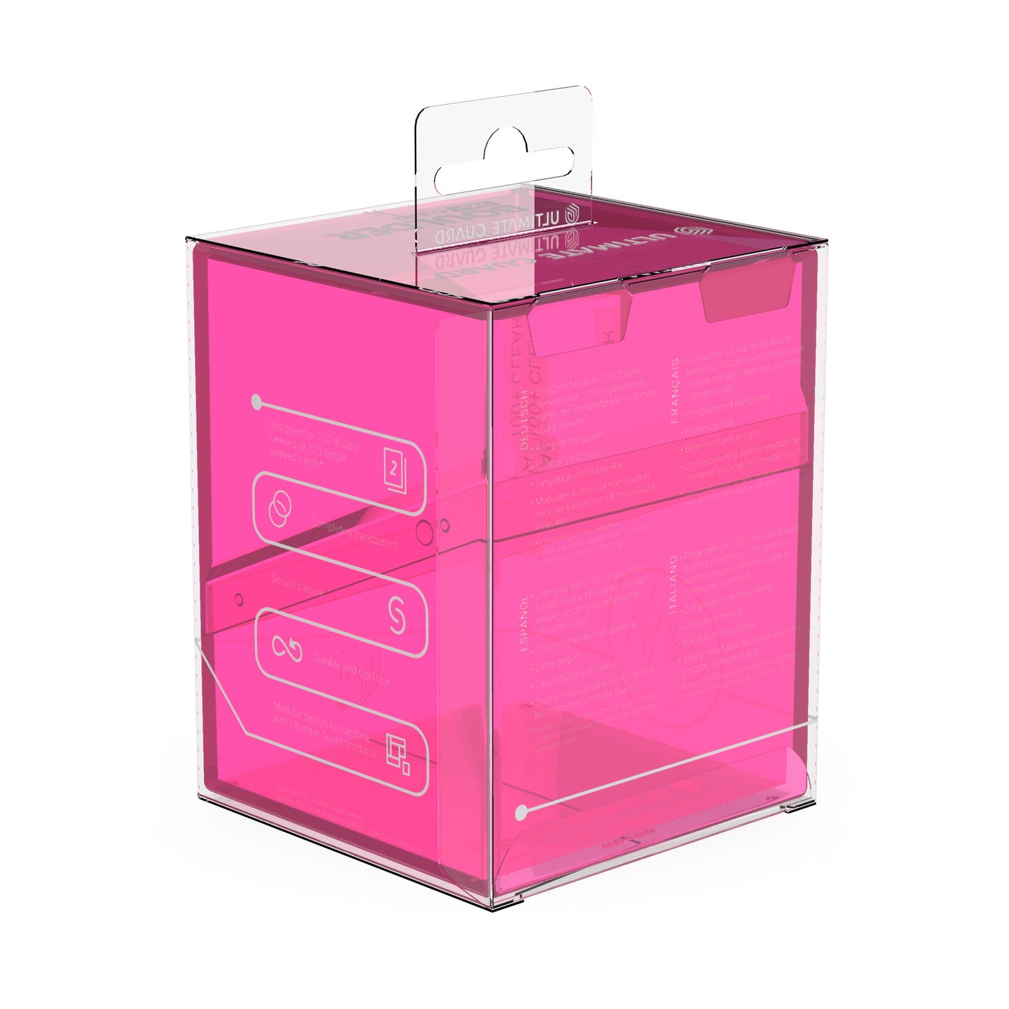 Ultimate Guard Deck Case Boulder 100+ Clear Rhodonite