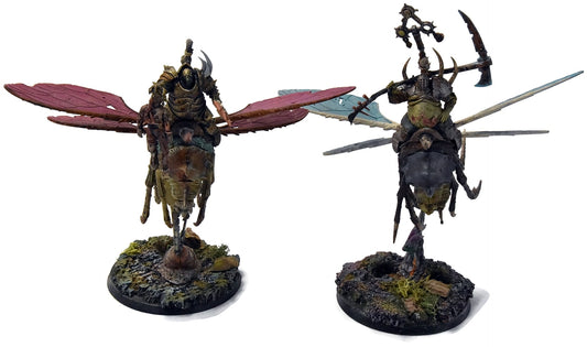 MAGGOTKIN OF NURGLE 2 Plague Drones #1 WELL PAINTED Sigmar Pusgoyle Blightlords
