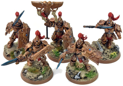 ADEPTUS CUSTODES 5 Custodian Guards Squad #4 PRO PAINTED Warhammer 40K