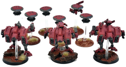 TAU EMPIRE 3 Xv8 Crisis Battlesuits #2 WELL PAINTED Warhammer 40K