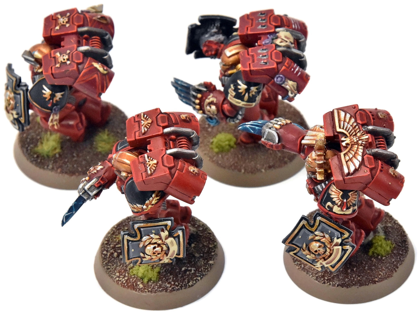 BLOOD ANGELS 4 Vanguard Veteran Squad #12 PRO PAINTED Warhammer 40K