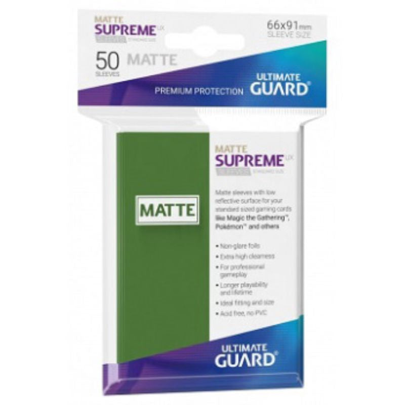Ultimate Guard Sleeves Supreme Ux Matte Green 50Ct