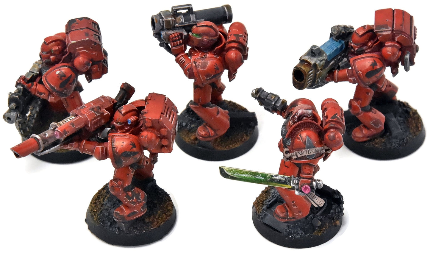 BLOOD ANGELS 5 Devastator Squad #12 Some Metal Parts PRO PAINTED Warhammer 40K