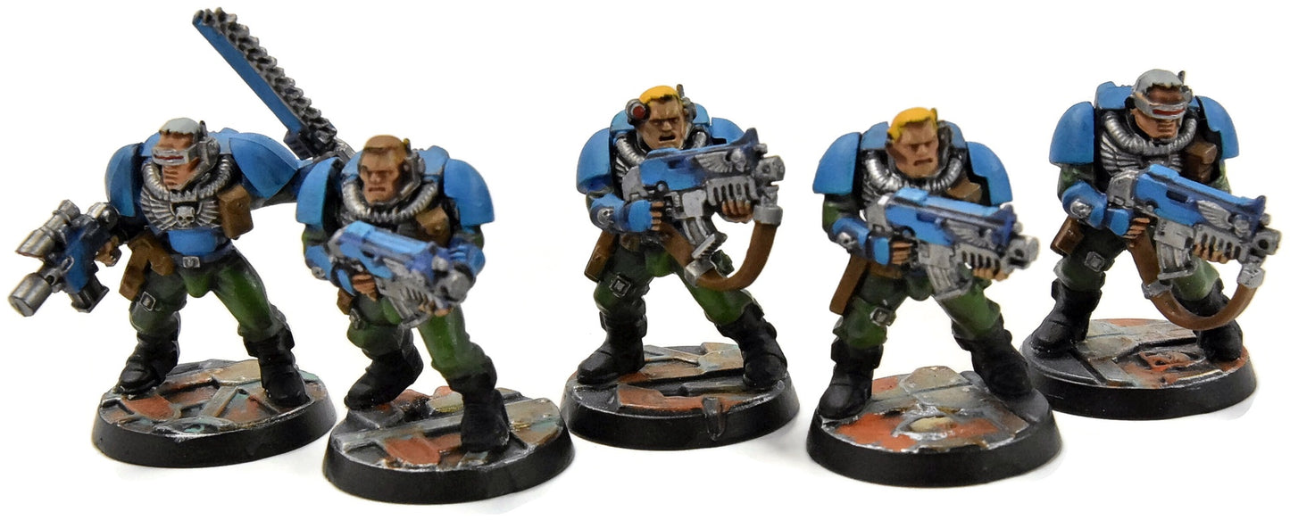 SPACE MARINES 5 Scout #1 WELL PAINTED Warhammer 40K