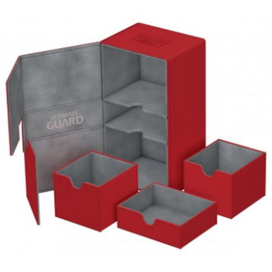 Ultimate Guard Twin Flip N Tray Deck Case Xenoskin Red 200+