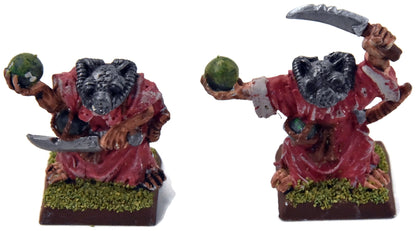 SKAVEN 2 Skryre Acolytes #10 METAL No backpacks Warhammer Fantasy 9707