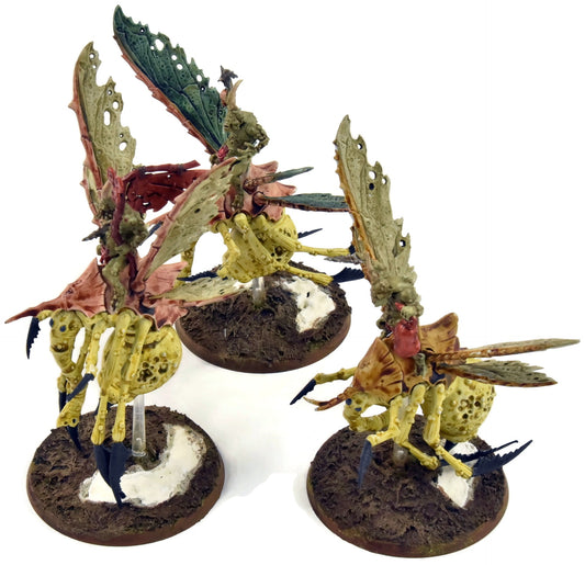 MAGGOTKIN OF NURGLE 3 Plague Drones Of Nurgle #1 WELL PAINTED Sigmar
