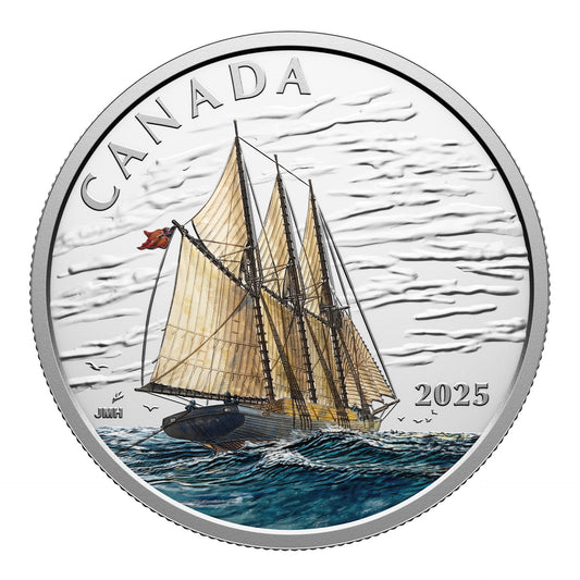 Tall Ships: Three-masted Schooner – $15 Fine Silver Coin (250549)