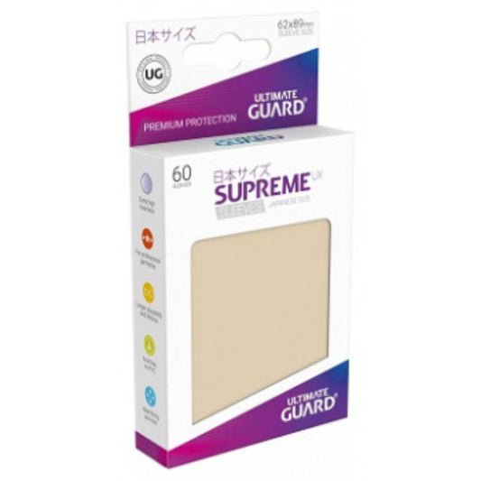 Ultimate Guard Sleeves Supreme Ux Small Sand 60Ct
