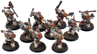 CHAOS SPACE MARINES 10 Chaos Space Marines #1 WELL PAINTED Legionnaries 40K