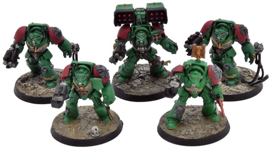 SPACE MARINES 5 Terminators #5 Warhammer 40K WELL PAINTED Salamanders