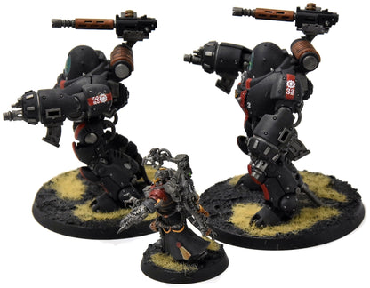 ADEPTUS MECHANICUS 2 Kastellan Robots with Datasmith #2 WELL PAINTED 40K
